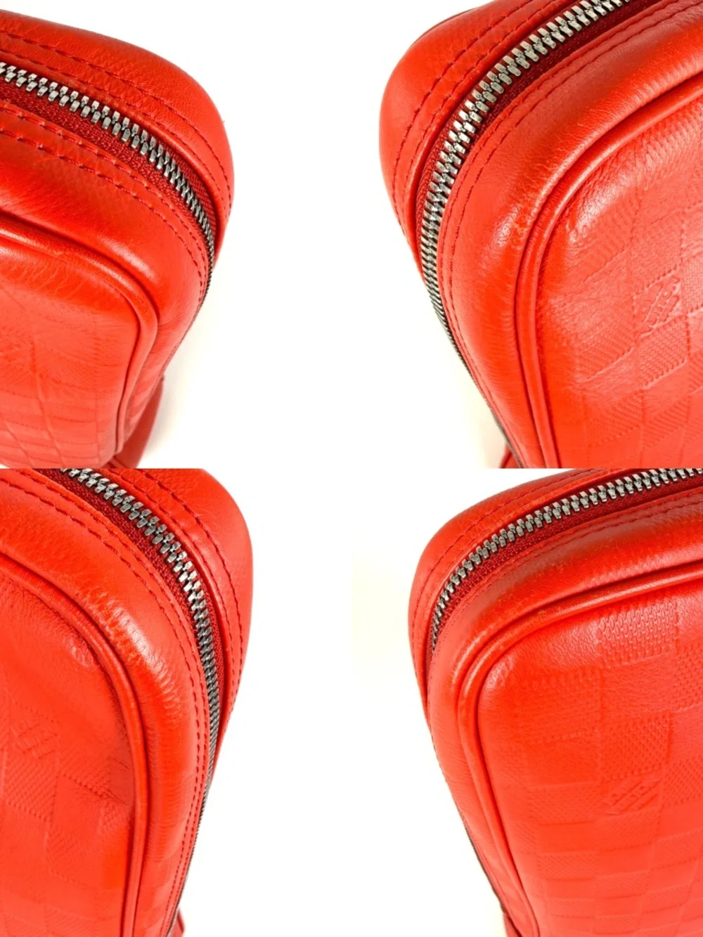 Louis Vuitton Porte Document Voyage Red Damier Infinity Leather Briefcase Bag